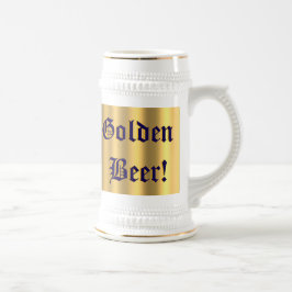 ゴールデンビール！オンゴールデンデザイン#1スタイン ビールジョッキ