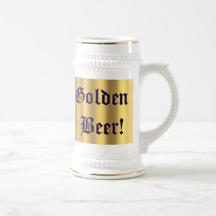 ゴールデンビール！オンゴールデンデザイン#1スタイン ビールジョッキ