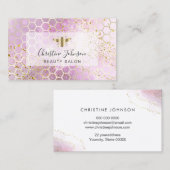 ゴールデンビーロゴパープルハニカム 名刺 (正面/裏面)