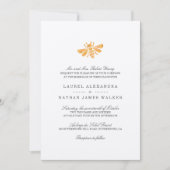 ゴールデンビー結婚ウォーター 招待状 (正面)