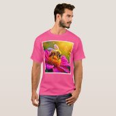 ゴールデンビー フラワー マジックライト デザイン Tシャツ (正面フル)
