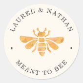 ゴールデンビー「Mayed to Bee」結婚式の引き出物 ラウンドシール (正面)