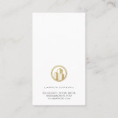 ゴールデンピラーシールド |黒い大理石 |銀行業務 予約カード (裏面)