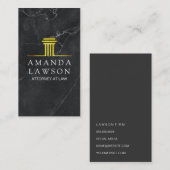 ゴールデンピラー |黒い大理石 |エグゼクティブ 予約カード (正面/裏面)