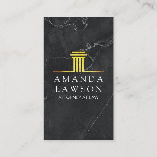 ゴールデンピラー |黒い大理石 |エグゼクティブ 予約カード (正面)