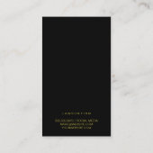 ゴールデンピラー |黒い大理石 |弁護士 予約カード (裏面)