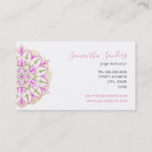 ゴールデンピンクマグノリアマンダラグリーン葉ズ 名刺 (裏面)