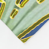 ゴールデンピーコク葉スオンセルリアンブルー フリースブランケット (角)