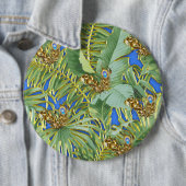 ゴールデンピーコク葉スオンセルリアンブルー 缶バッジ (インサイチュ)