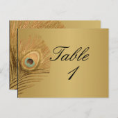 ゴールデンピーコックのテーブル番号 ポストカード (正面/裏面)