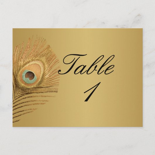 ゴールデンピーコックのテーブル番号 ポストカード (正面)