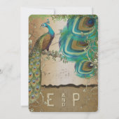 ゴールデンピーコックの羽根 招待状 (裏面)