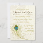 ゴールデンピーコックの羽根 招待状 (正面)