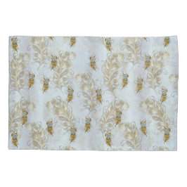 ゴールデンピーコックの羽葉と 枕カバー