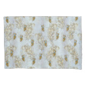 ゴールデンピーコックの羽葉と 枕カバー (正面)