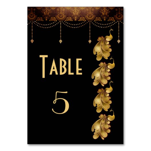 ゴールデンピーコックス、古代エジプトのアールデコ結婚ズ テーブルナンバー (正面)