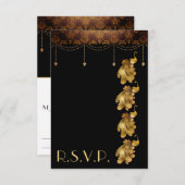 ゴールデンピーコックス、古代エジプトのアールデコ結婚ズ 出欠カード (正面/裏面)