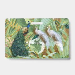 ゴールデンピーコックテンプルドリームコスメティックバッグ バッジ