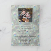 ゴールデンピーコックフェザー折り畳み結婚式招待状 招待状 (内部)