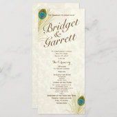 ゴールデンピーコックフェザー結婚式 プログラム (正面/裏面)