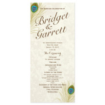 ゴールデンピーコックフェザー結婚式 プログラム