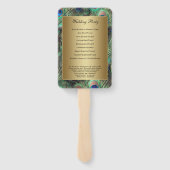 ゴールデンピーコックフェザー結婚式 プログラム ハンドファン (裏面)