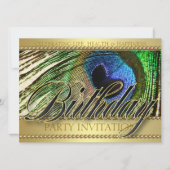 ゴールデンピーコックラブバースデーパーティーの招待 招待状 (正面)