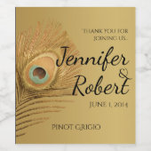 ゴールデンピーコックワインラベル ワインラベル (シングルラベル)