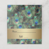 ゴールデンピーコック結婚フェザー プレイスカード (外部開封)