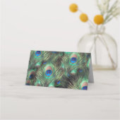 ゴールデンピーコック結婚フェザー プレイスカード (裏面)