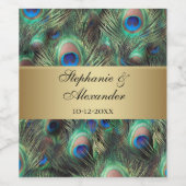 ゴールデンピーコック結婚フェザー ワインラベル (シングルラベル)