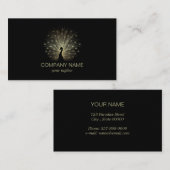 ゴールデンピーコック美モダンしい 名刺 (正面/裏面)