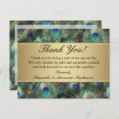 ゴールデンピーコ結婚ックフェザー/サンキュー ポストカード (正面/裏面)