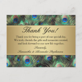 ゴールデンピーコ結婚ックフェザー/サンキュー ポストカード