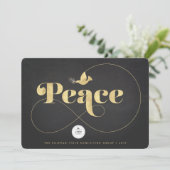 ゴールデンピースアンドドーブビジネススタイリッシュホリデー 招待状 (スタンド正面)