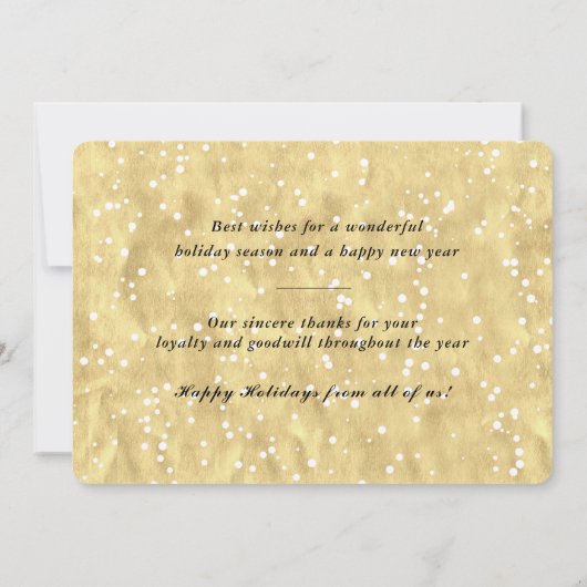 ゴールデンピースアンドドーブビジネススタイリッシュホリデー 招待状 (裏面)