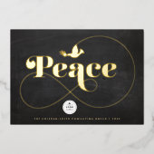 ゴールデンピースアンドドーヴビジネスフォイルホリデーカード 箔シーズンカード (正面)