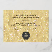 ゴールデンピースアンドドーヴビジネスフォイルホリデーカード 箔シーズンカード (裏面)