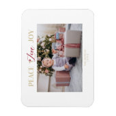 ゴールデンピースラブジョイミニマリストシンプルクリスマス マグネット (縦)