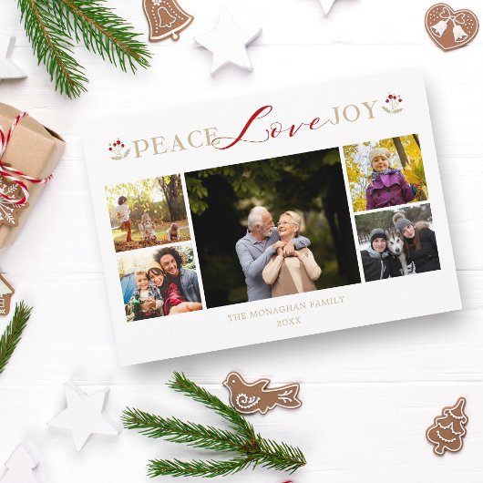 ゴールデンピースラブジョイ5枚コラージクリスマス