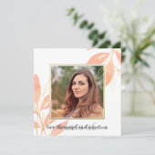 ゴールデンピーチウォーターカラーフローラ卒業 招待状 (スタンド正面)