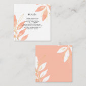 ゴールデンピーチウォーターカラー結婚フローラ詳細 エンクロージャーカード (正面/裏面)