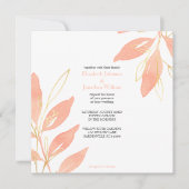ゴールデンピーチフローラウォーター結婚カラー 招待状 (正面)