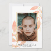 ゴールデンピーチフローラ愛の記憶の葬儀 サンキューカード (正面)