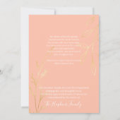 ゴールデンピーチフローラ愛の記憶の葬儀 サンキューカード (裏面)