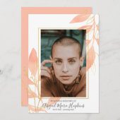 ゴールデンピーチフローラ愛の記憶の葬儀 サンキューカード (正面/裏面)