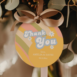 ゴールデンピーチレトロメッセージカード エレガント フェイバータグ