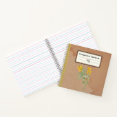 ゴールデンピー花組成パーソナライズされた物 ノートブック (内部)