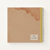 ゴールデンピー花組成パーソナライズされた物 ノートブック (裏面)