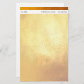 ゴールデンピ中国のグ新年パーソナライズされた紙 便箋 (正面/裏面)